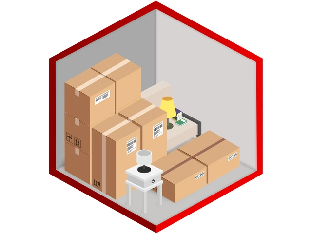5 x 10 storage unit, 50 square feet